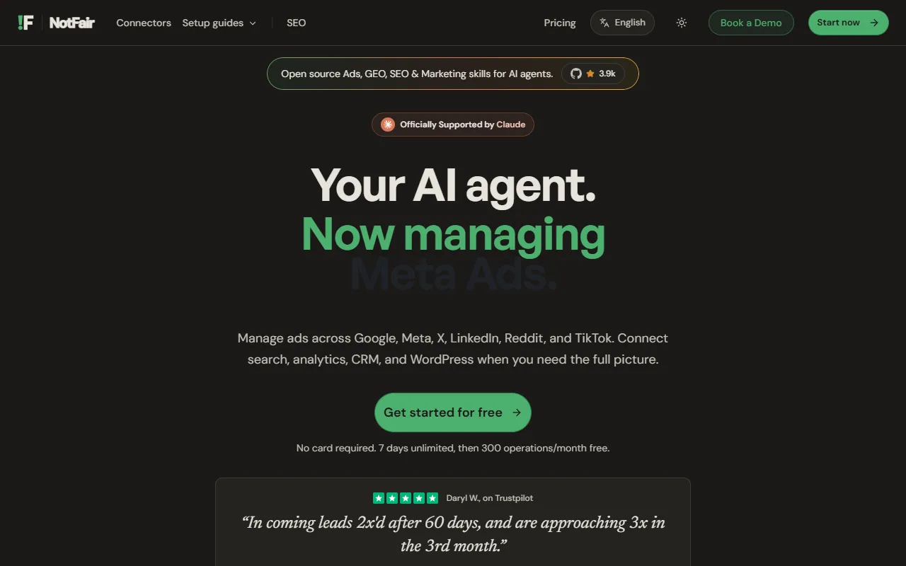 NotFair website screenshot