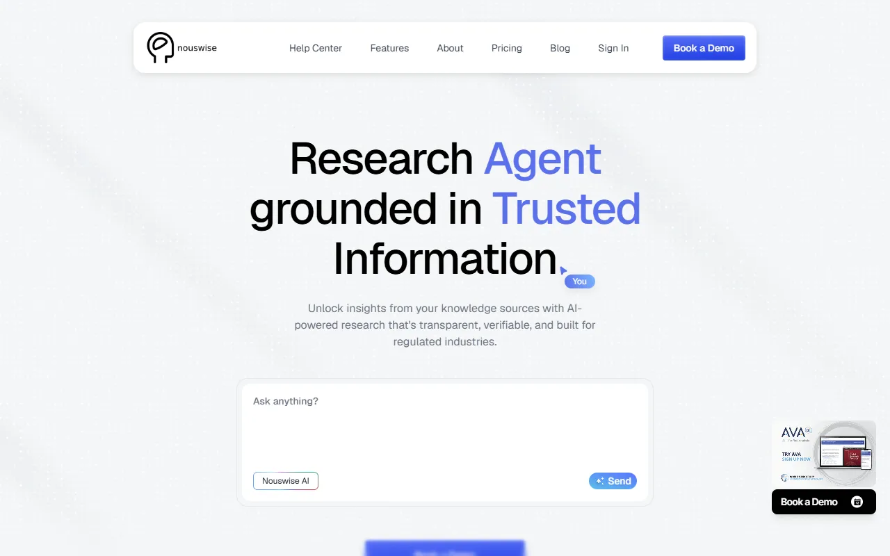 Nouswise website screenshot