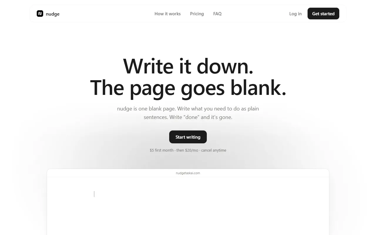 nudge website screenshot