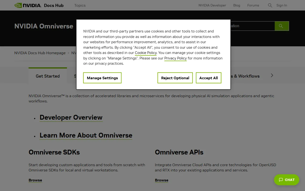 NVIDIA Omniverse AI Animal Explorer Extension website screenshot