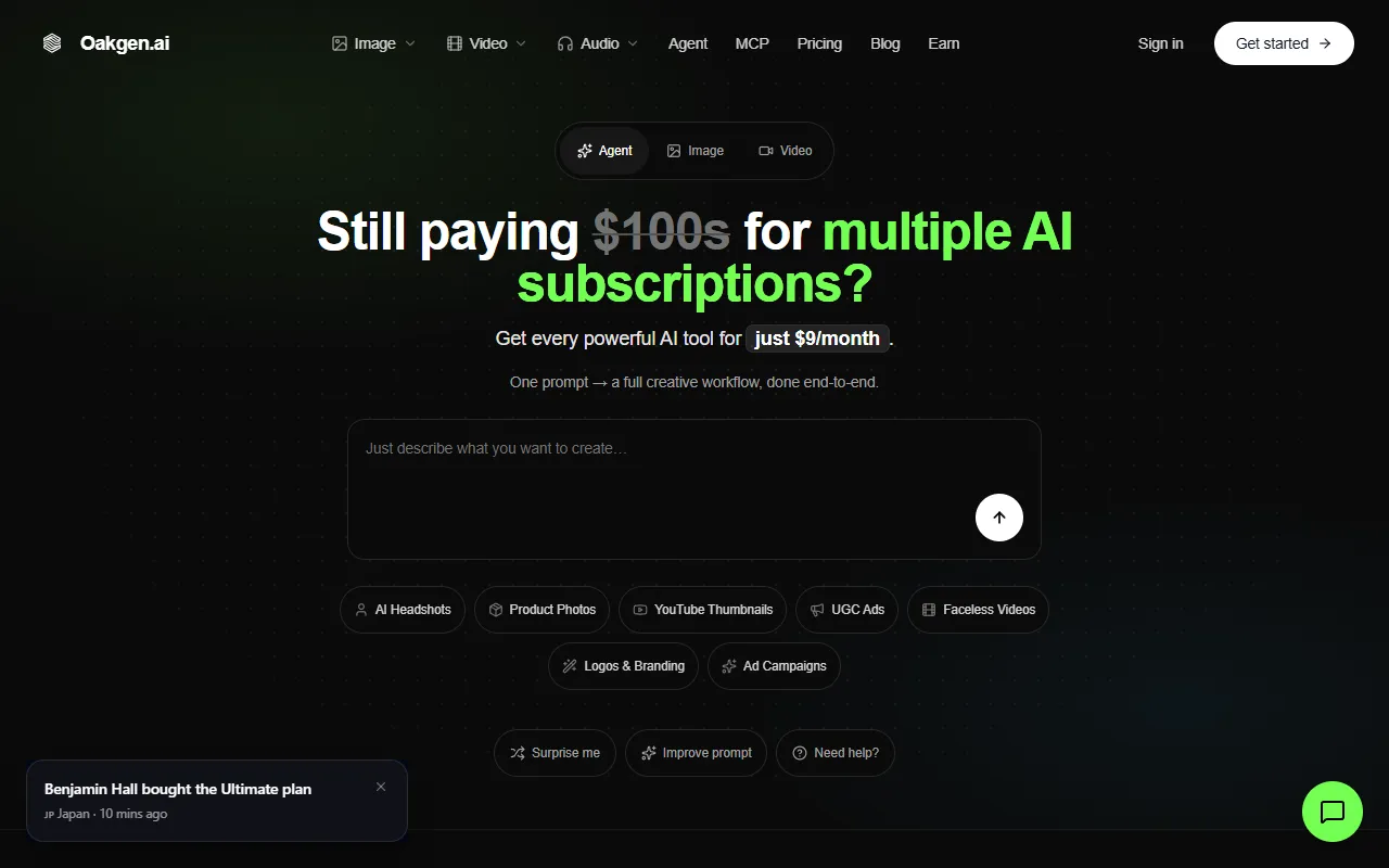 OakGen website screenshot
