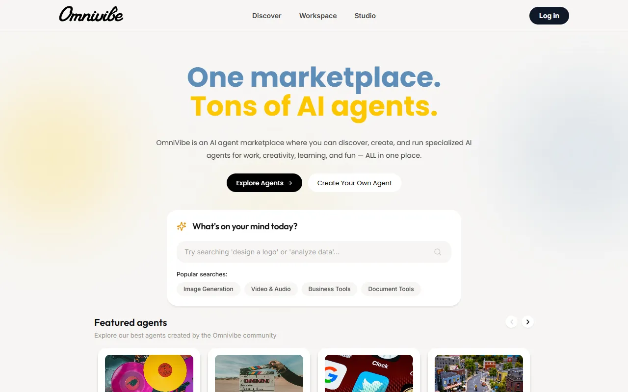 OmniVibe website screenshot