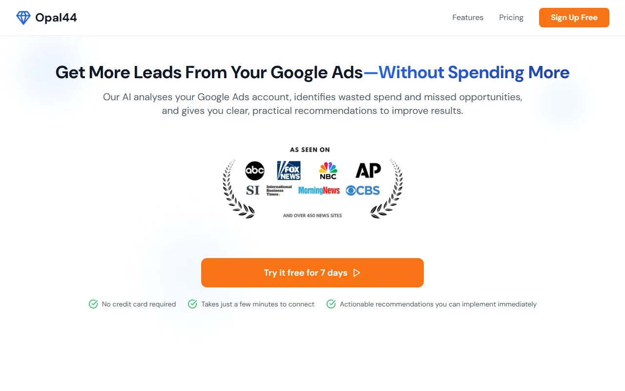 Opal44 website screenshot
