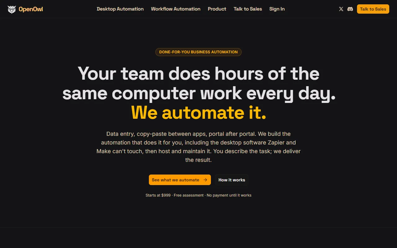 OpenOwl website screenshot