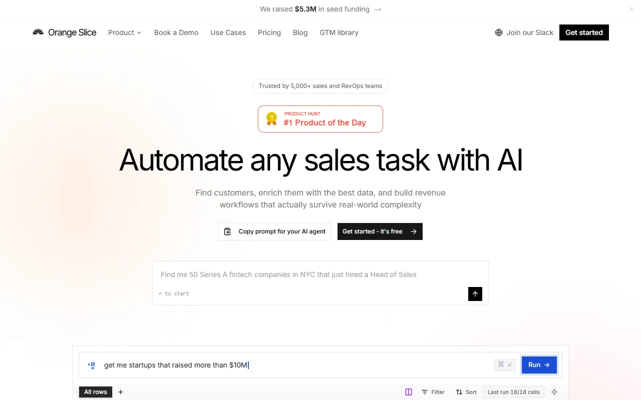 Orange Slice website screenshot
