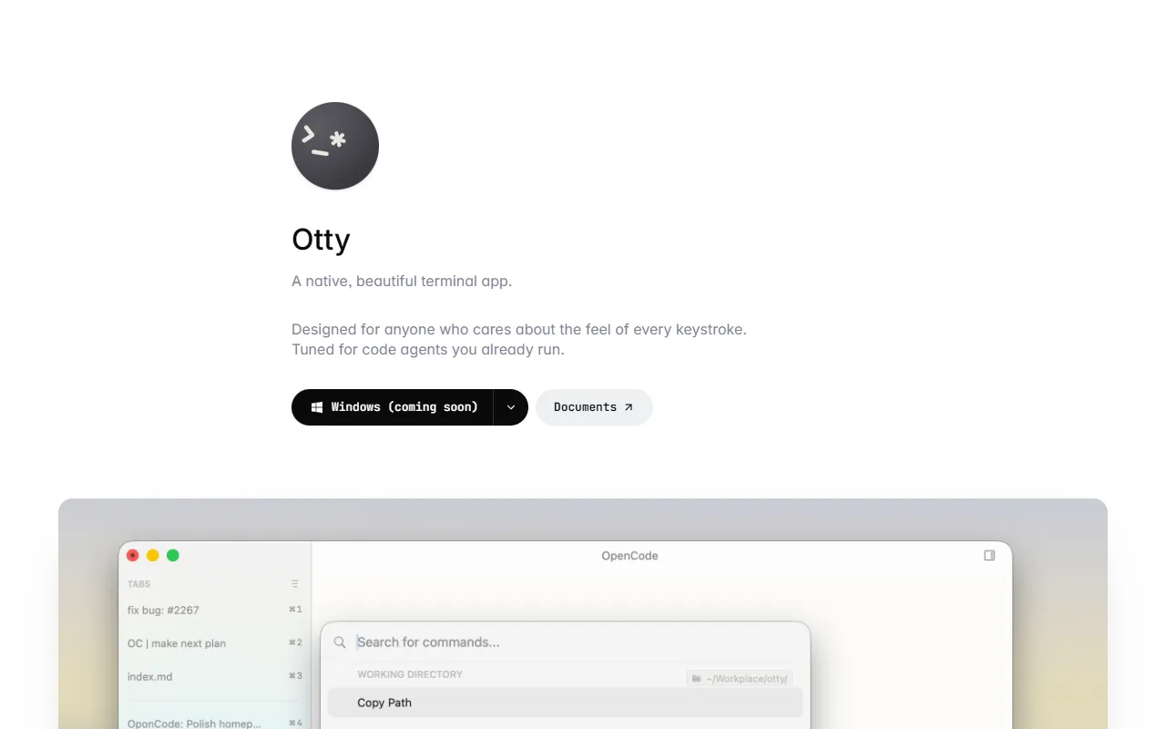 Otty website screenshot