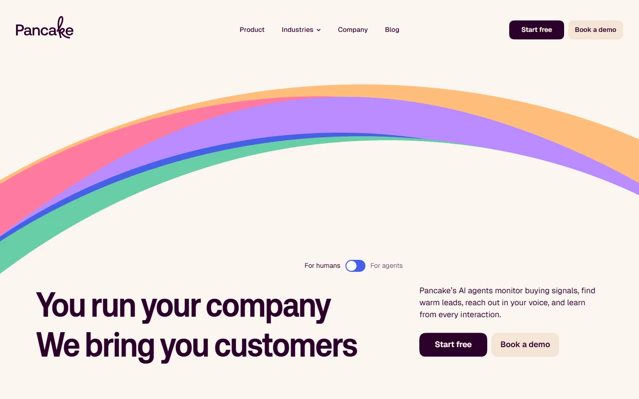Pancake website screenshot