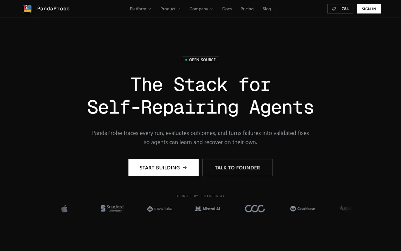 PandaProbe website screenshot