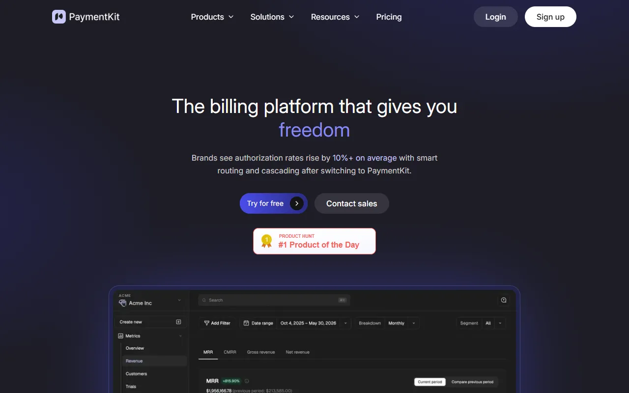 PaymentKit website screenshot