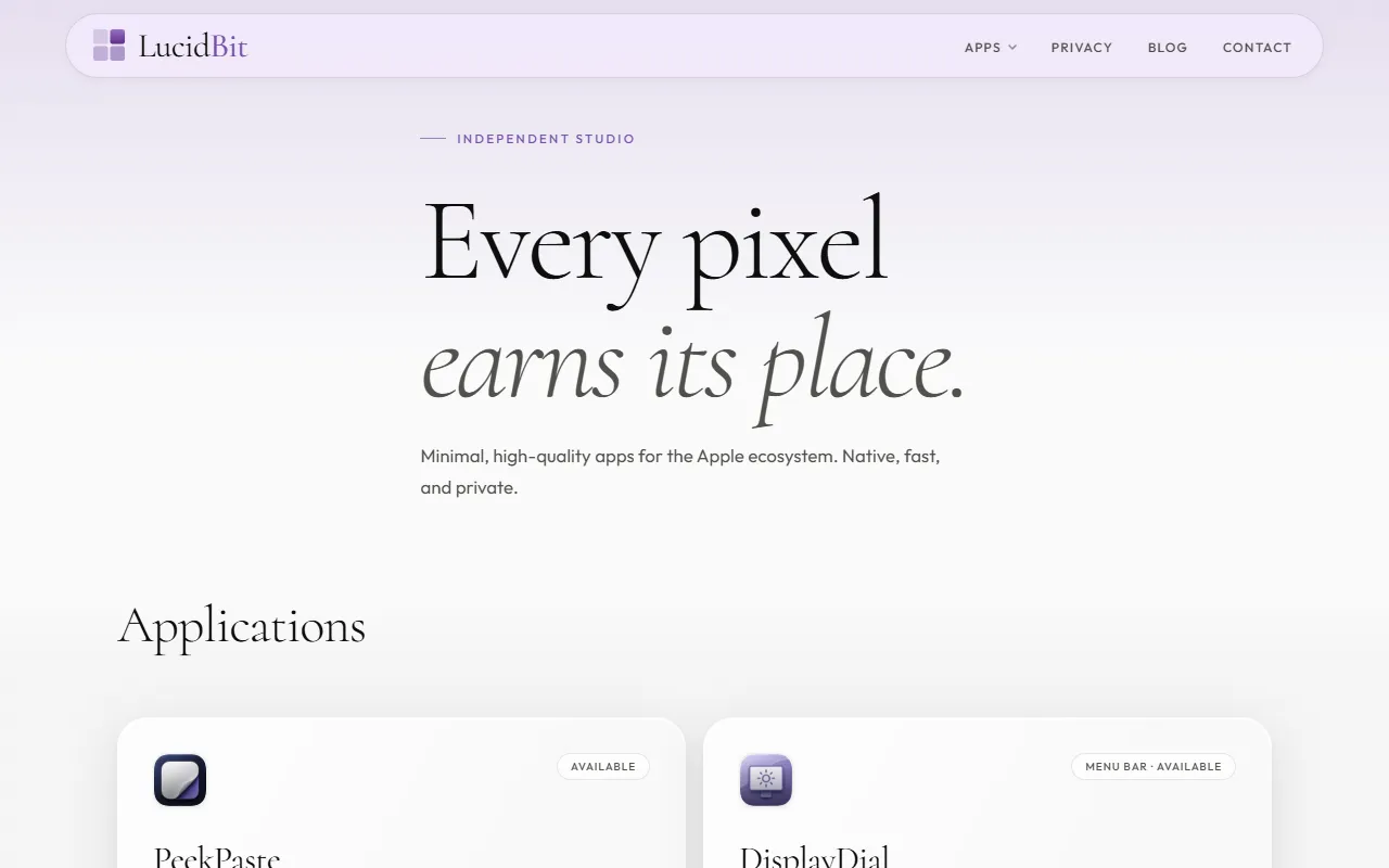 PeekFocus website screenshot