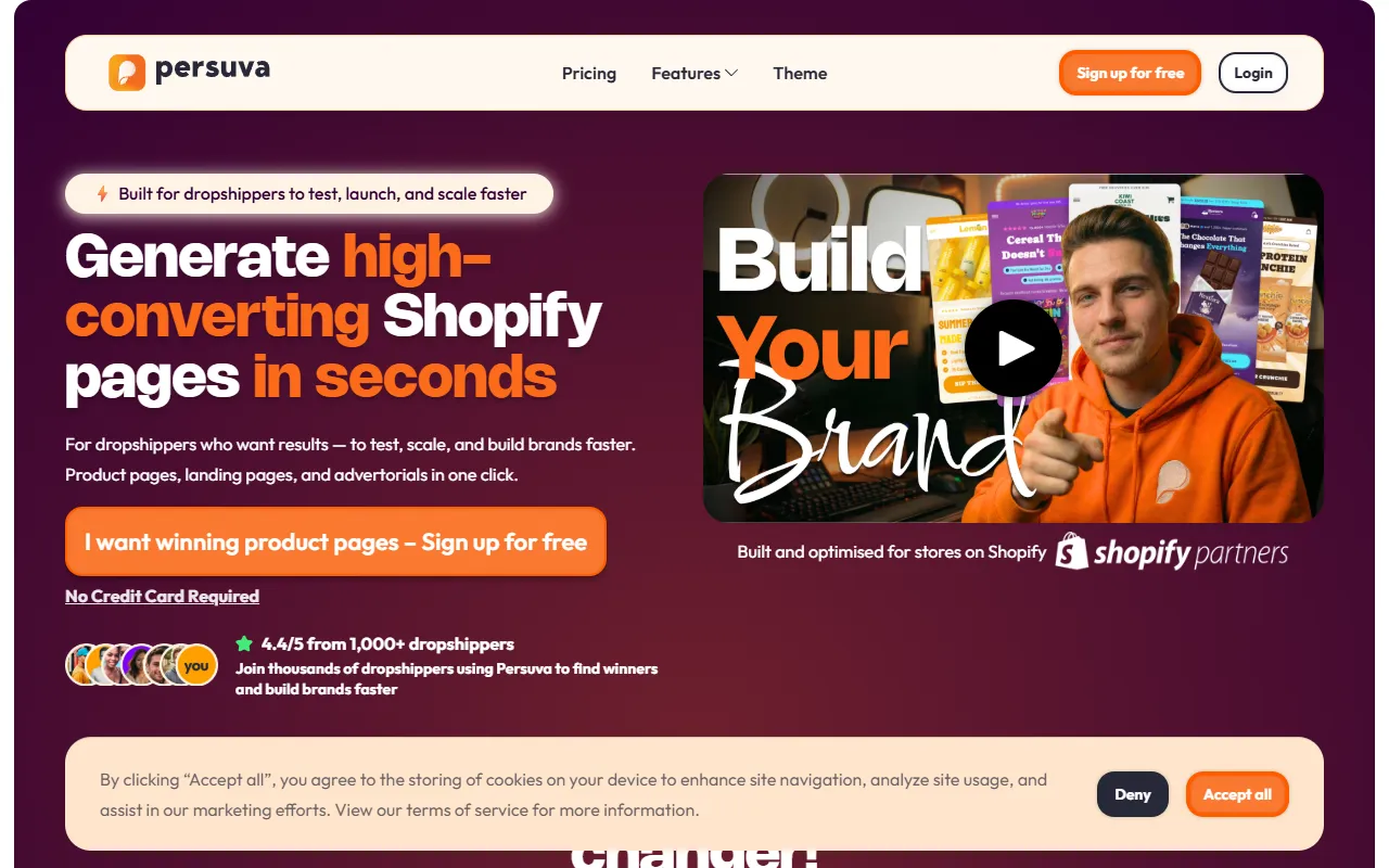 Persuva website screenshot