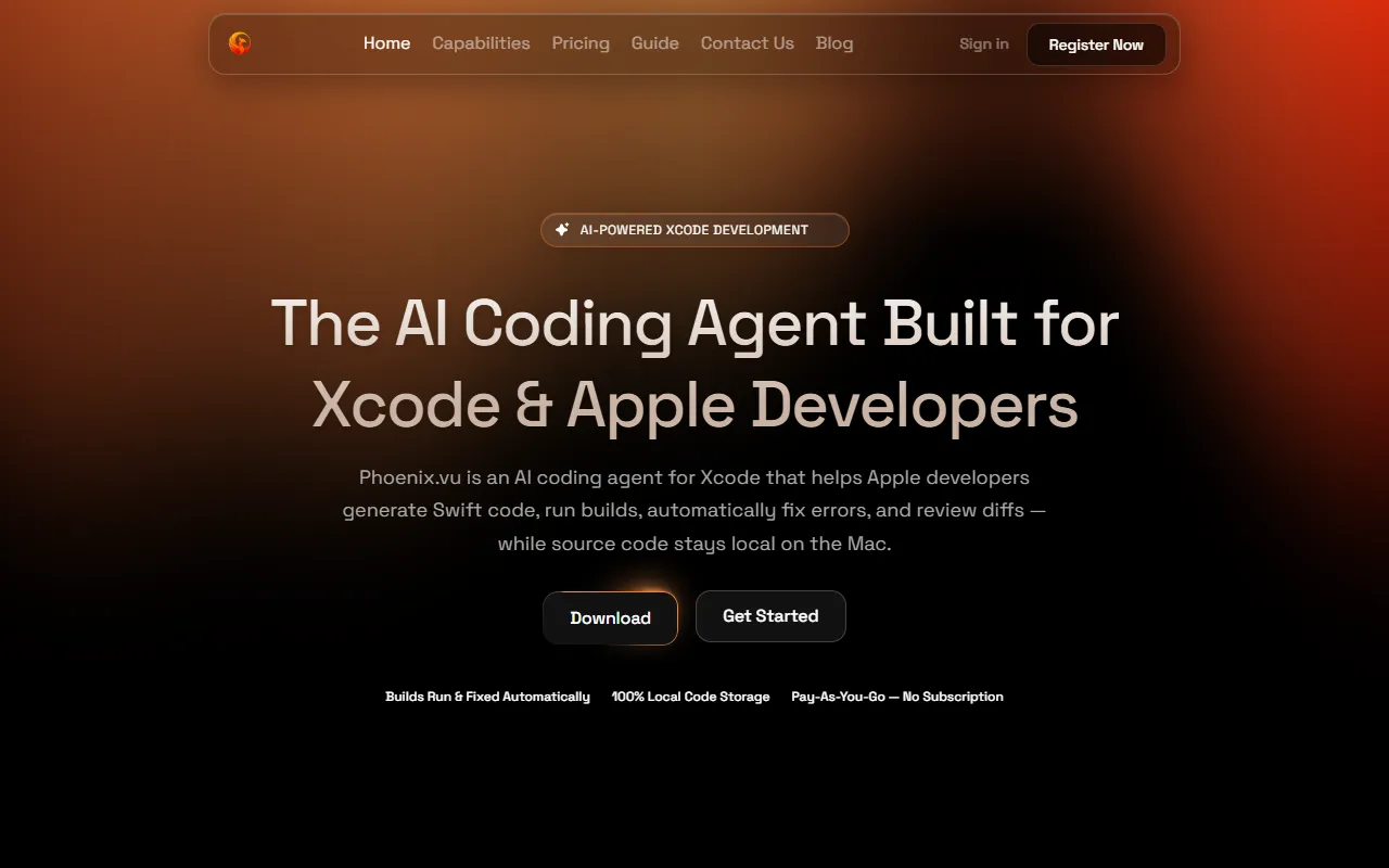 Phoenix website screenshot