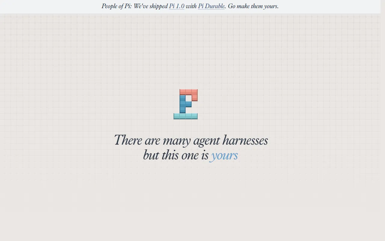 Pi Coding Agent website screenshot