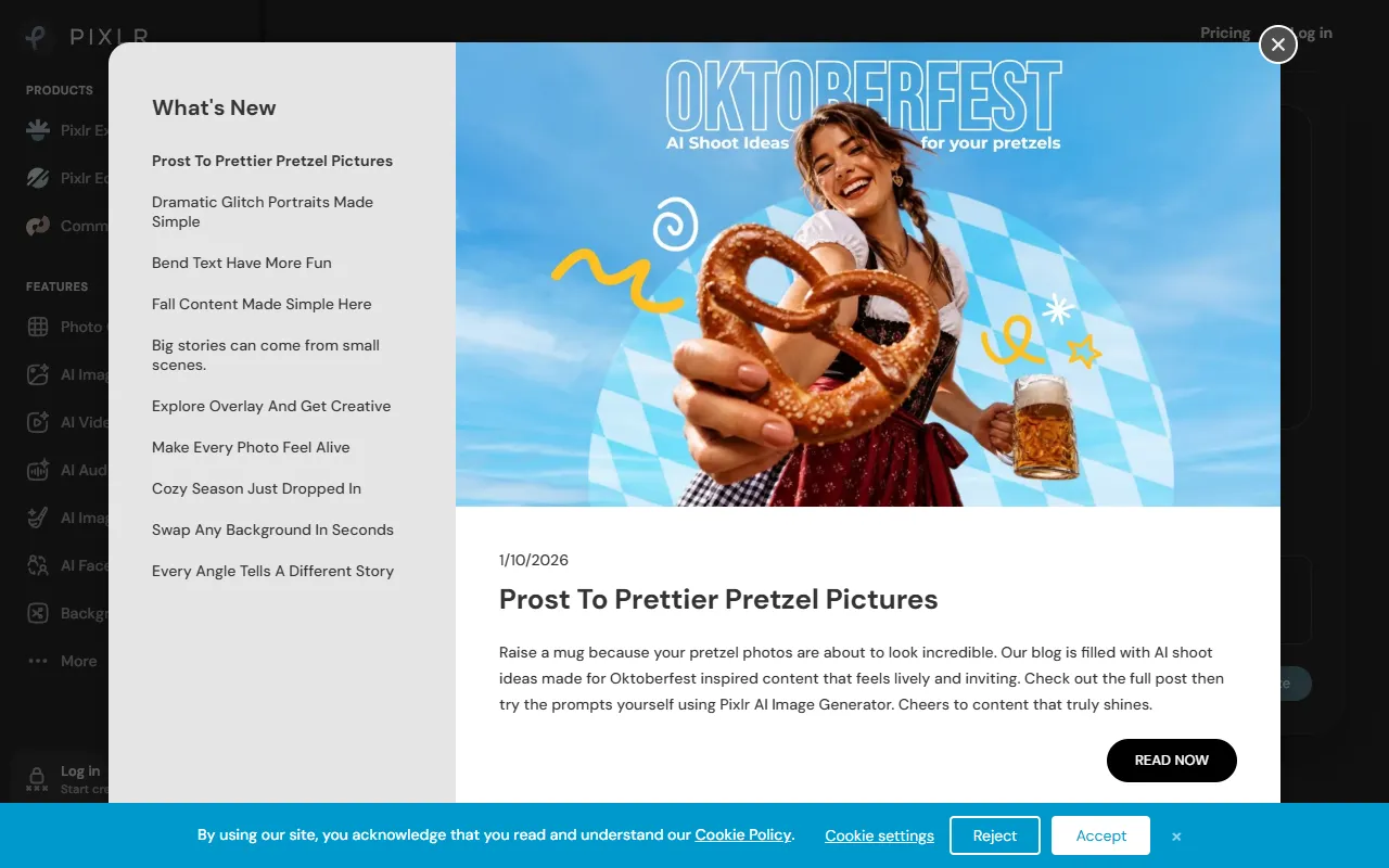 Pixlr website screenshot