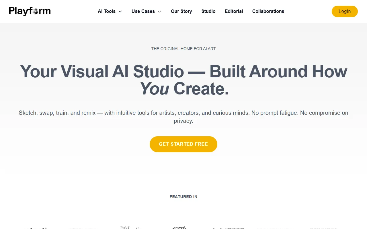 Playform website screenshot