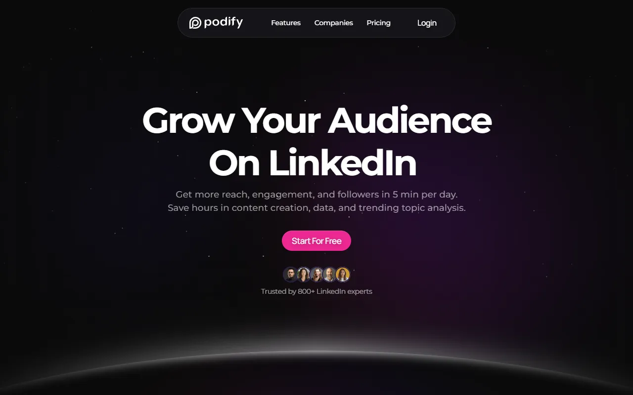 Podify.io website screenshot