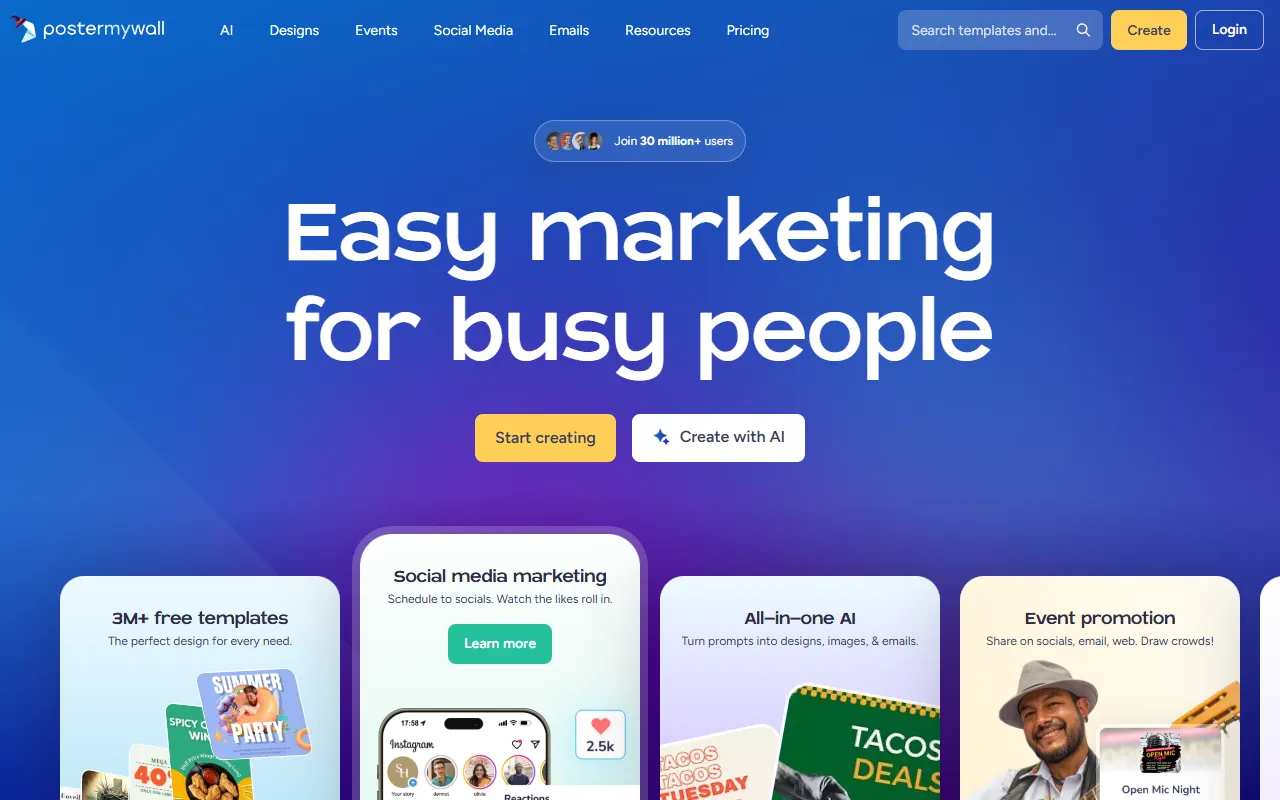 PosterMyWall website screenshot