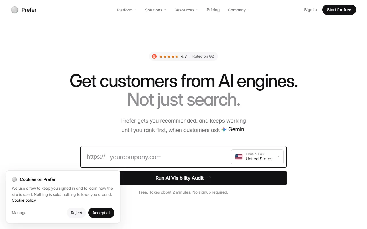 Prefer website screenshot