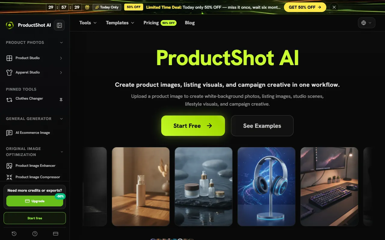 ProductShot AI website screenshot