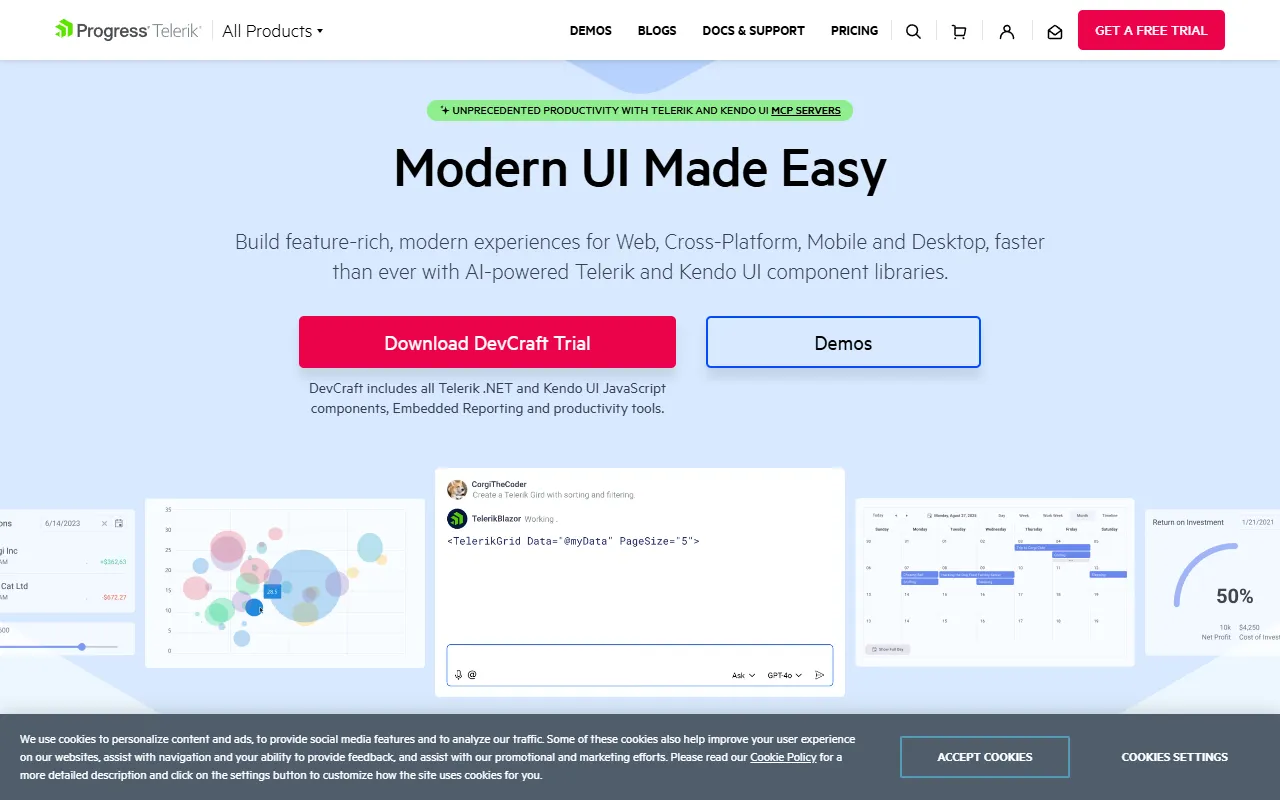 Progress AI Observability website screenshot
