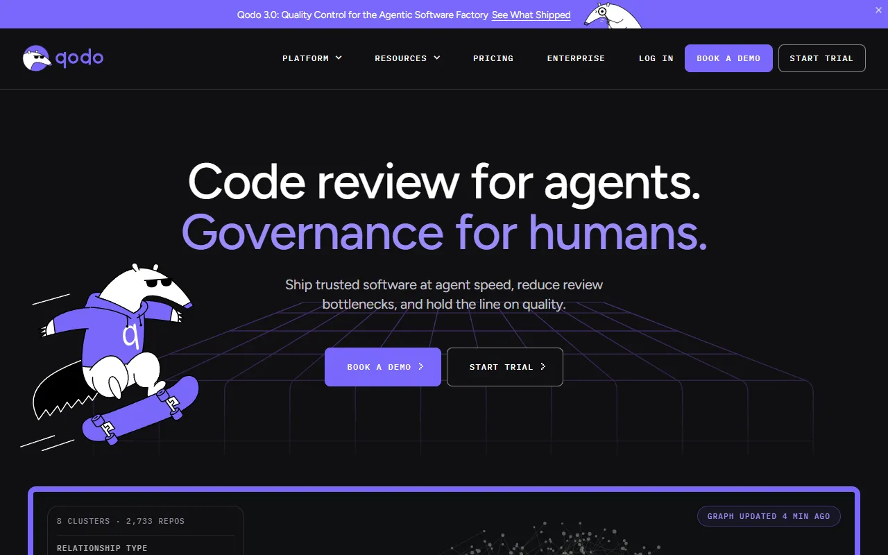 Qodo website screenshot