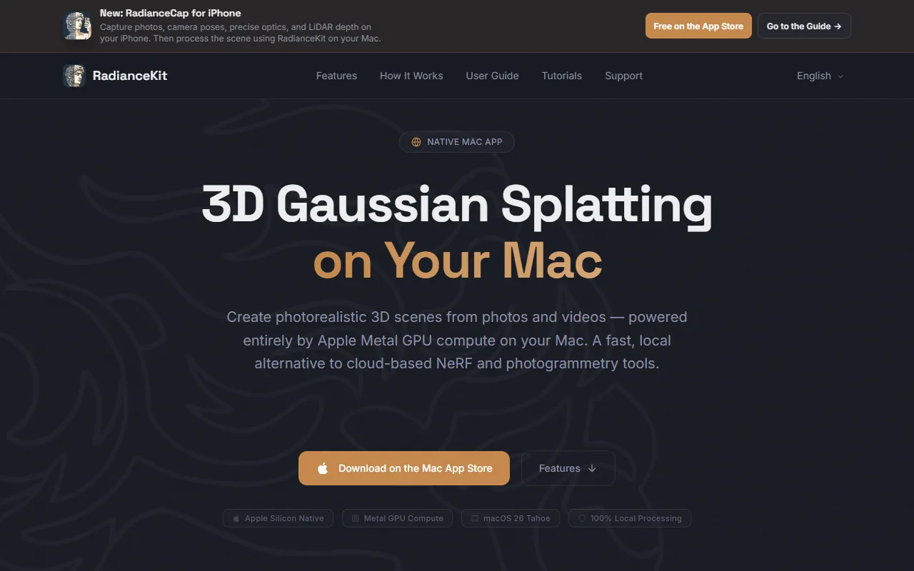 RadianceKit website screenshot