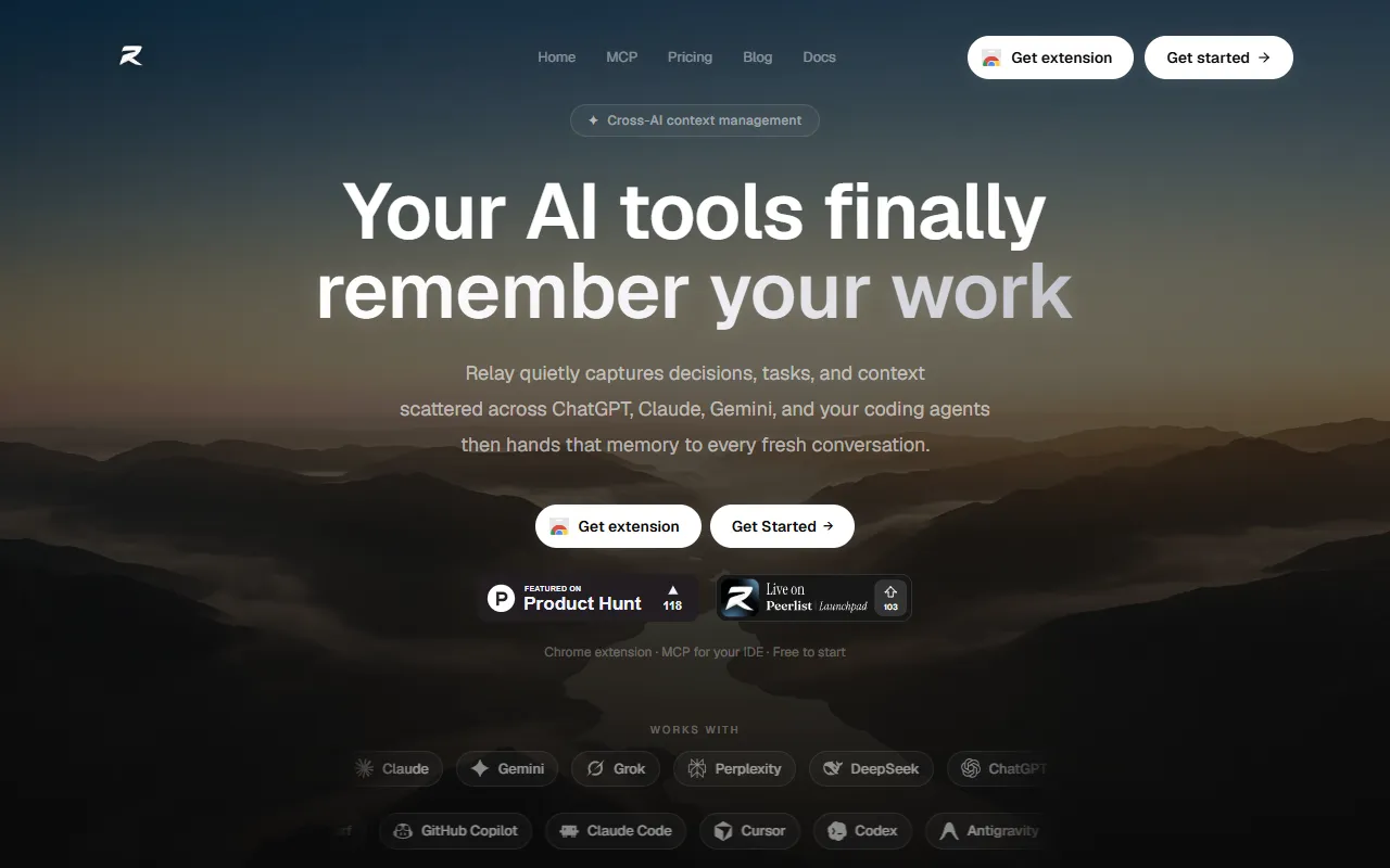 Relay website screenshot
