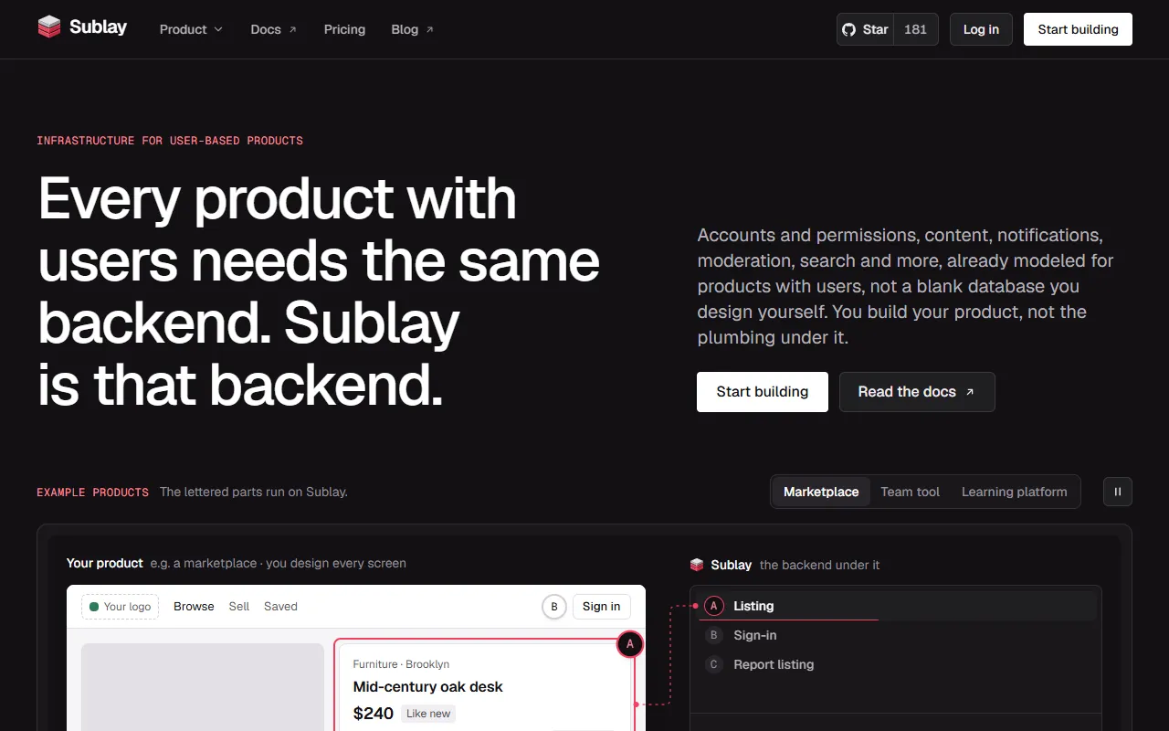 Replyke: Infra for user-powered products website screenshot