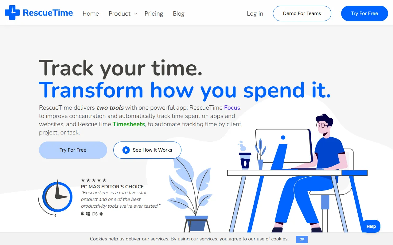 RescueTime website screenshot