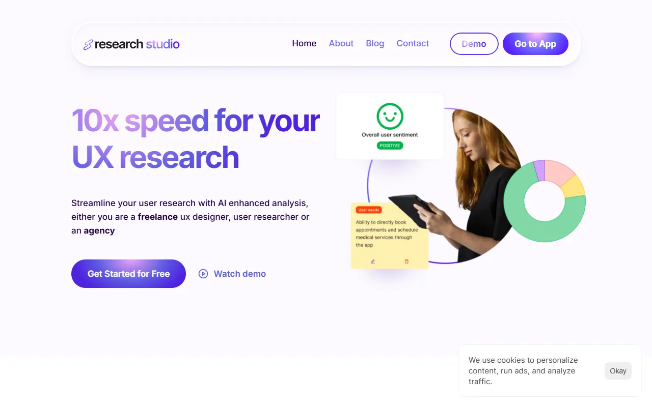 Research Studio website screenshot
