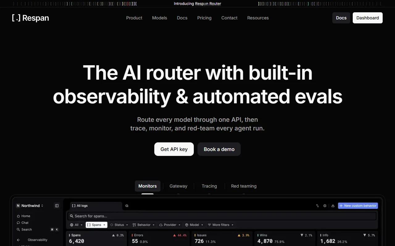 Respan website screenshot