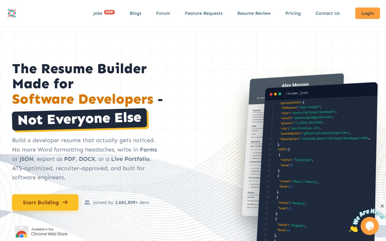 Resumemind website screenshot