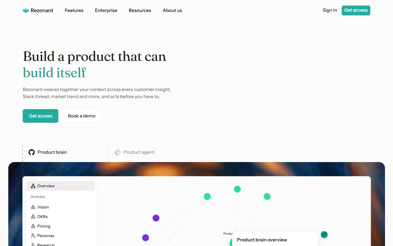 Rezonant website screenshot