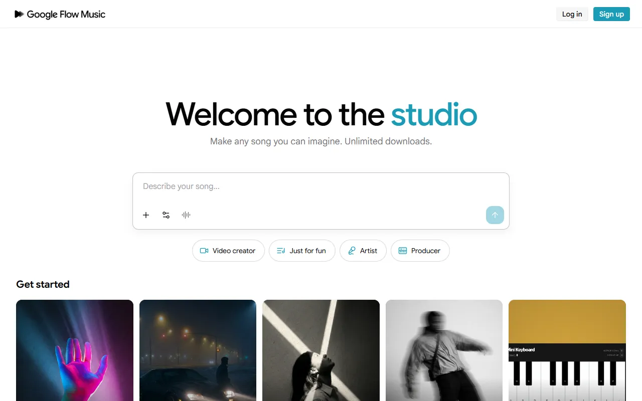Riffusion website screenshot