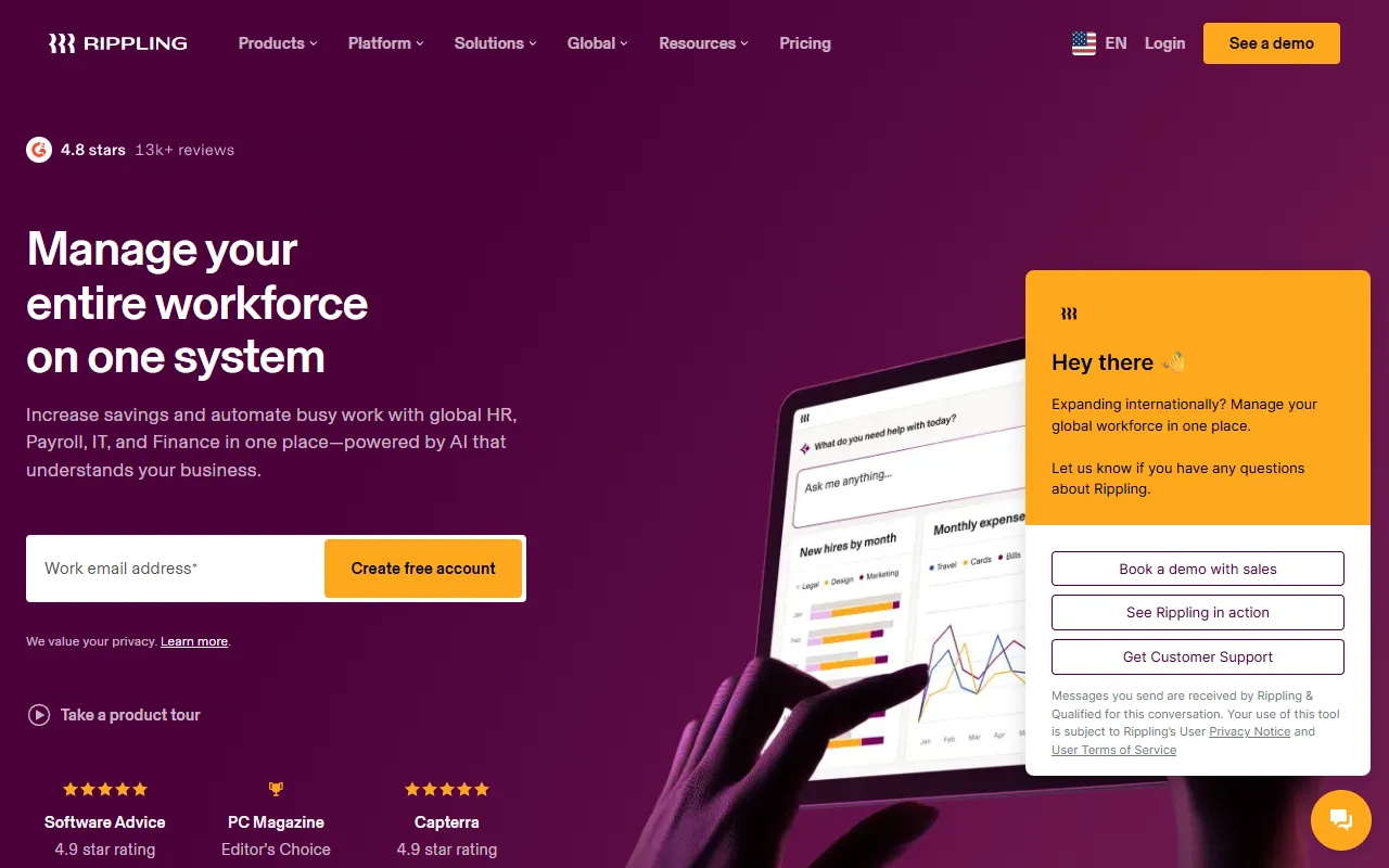 Rippling website screenshot