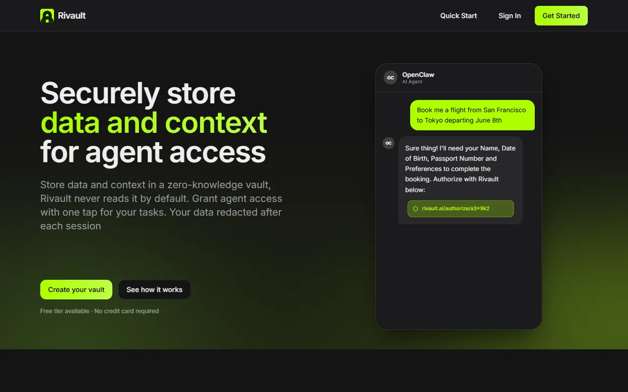 Rivault website screenshot