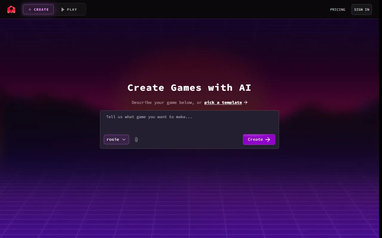 Rosebud AI website screenshot