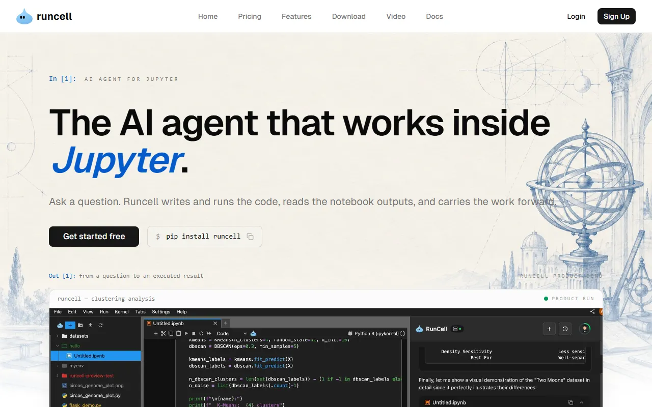 Runcell website screenshot