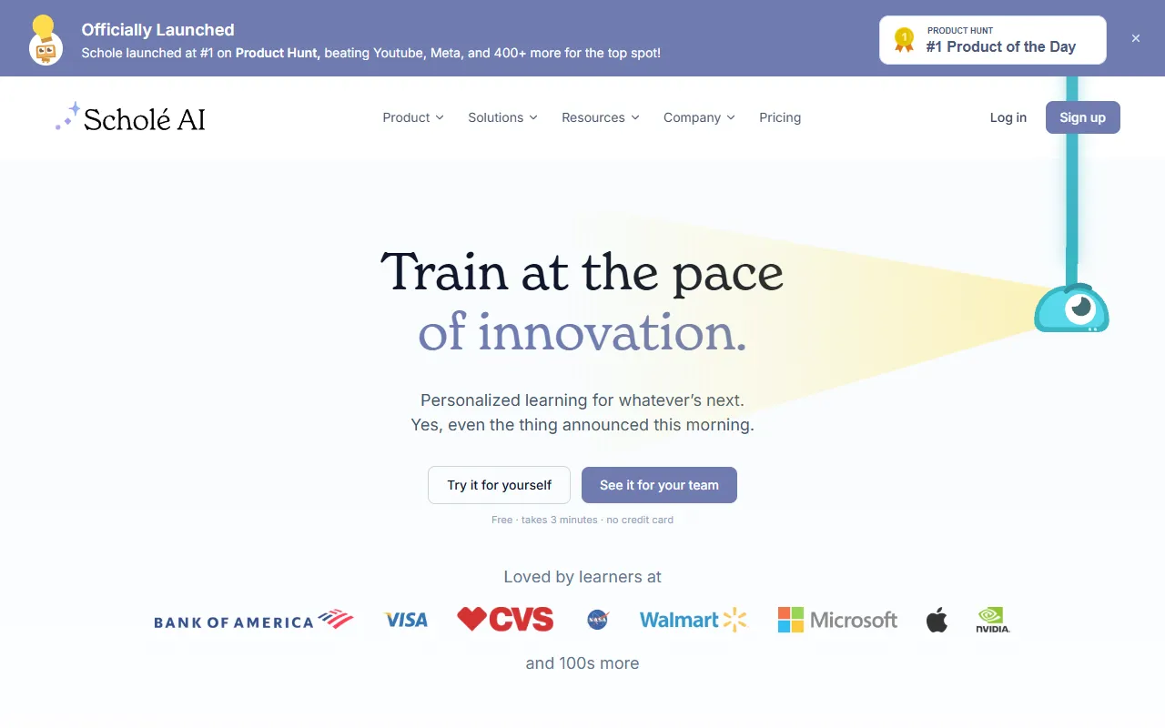 Scholé website screenshot