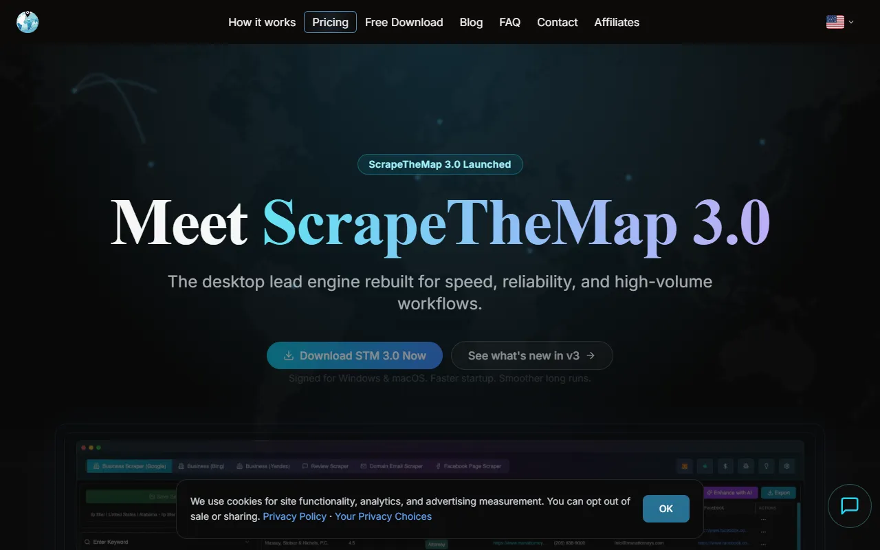 ScrapeTheMap website screenshot