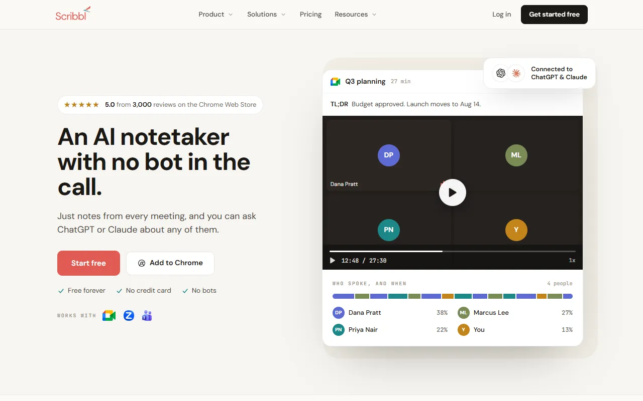 Scribbl website screenshot