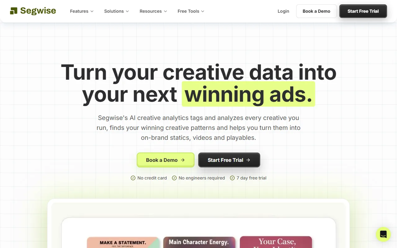 Segwise website screenshot