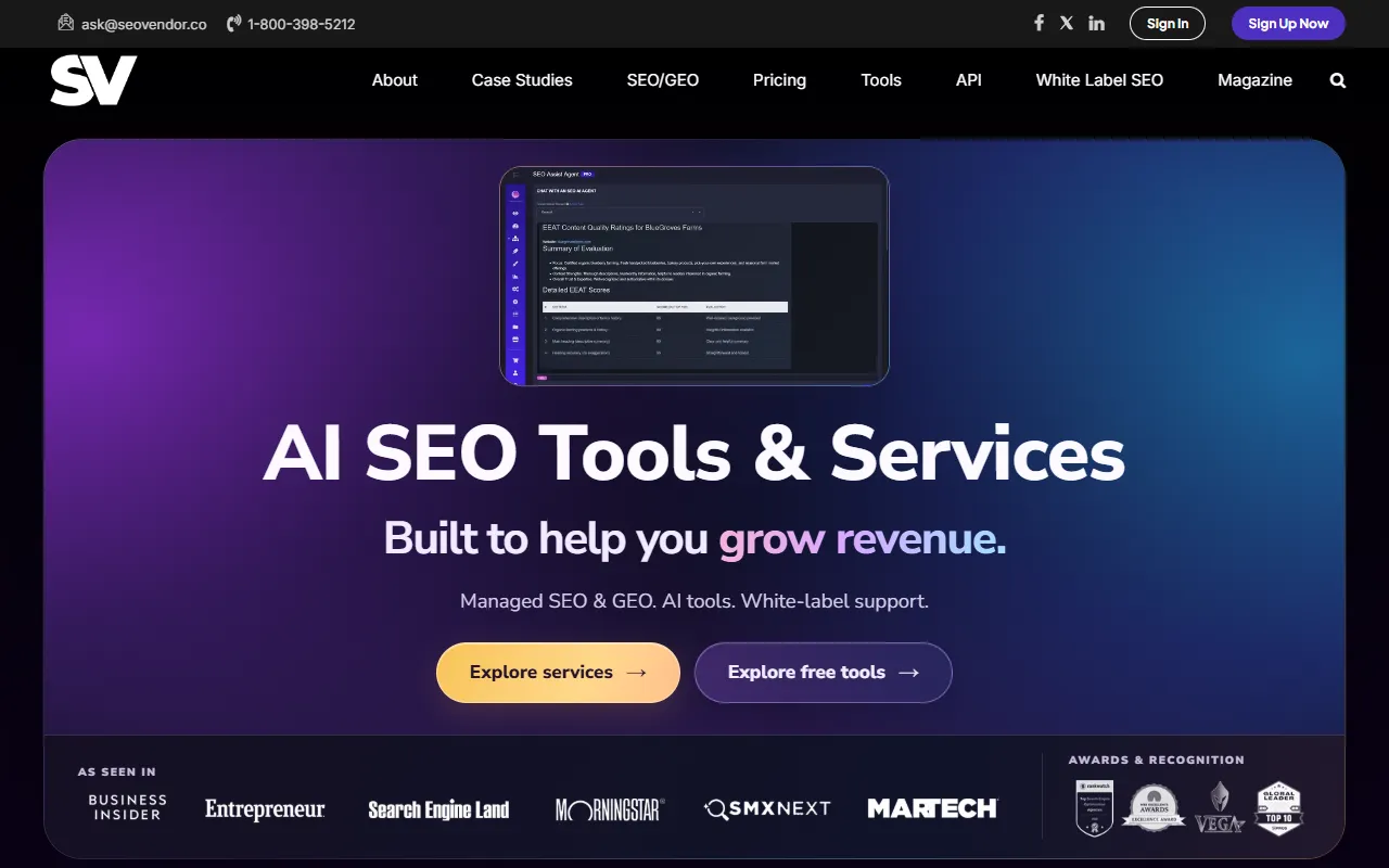 SEO GPT website screenshot