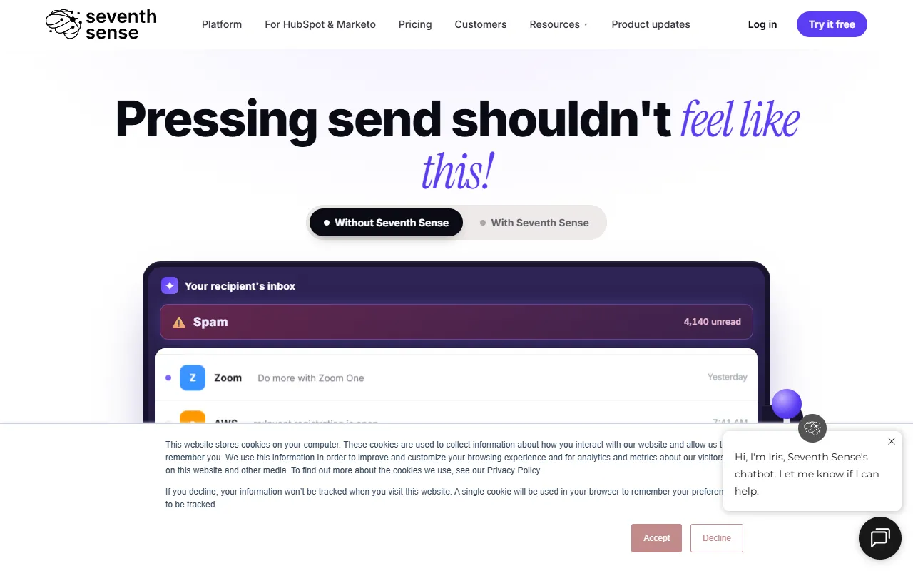 Seventh Sense website screenshot