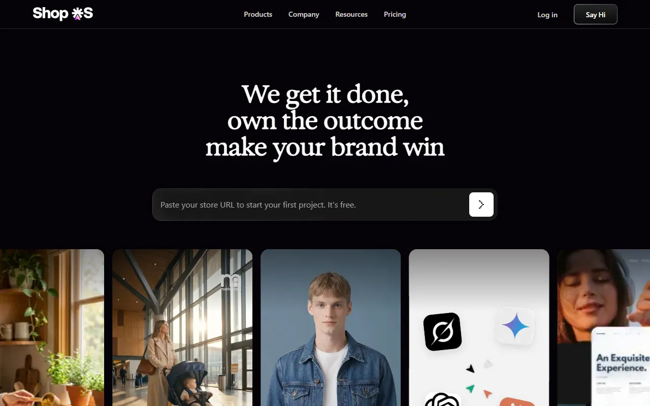 ShopOS website screenshot