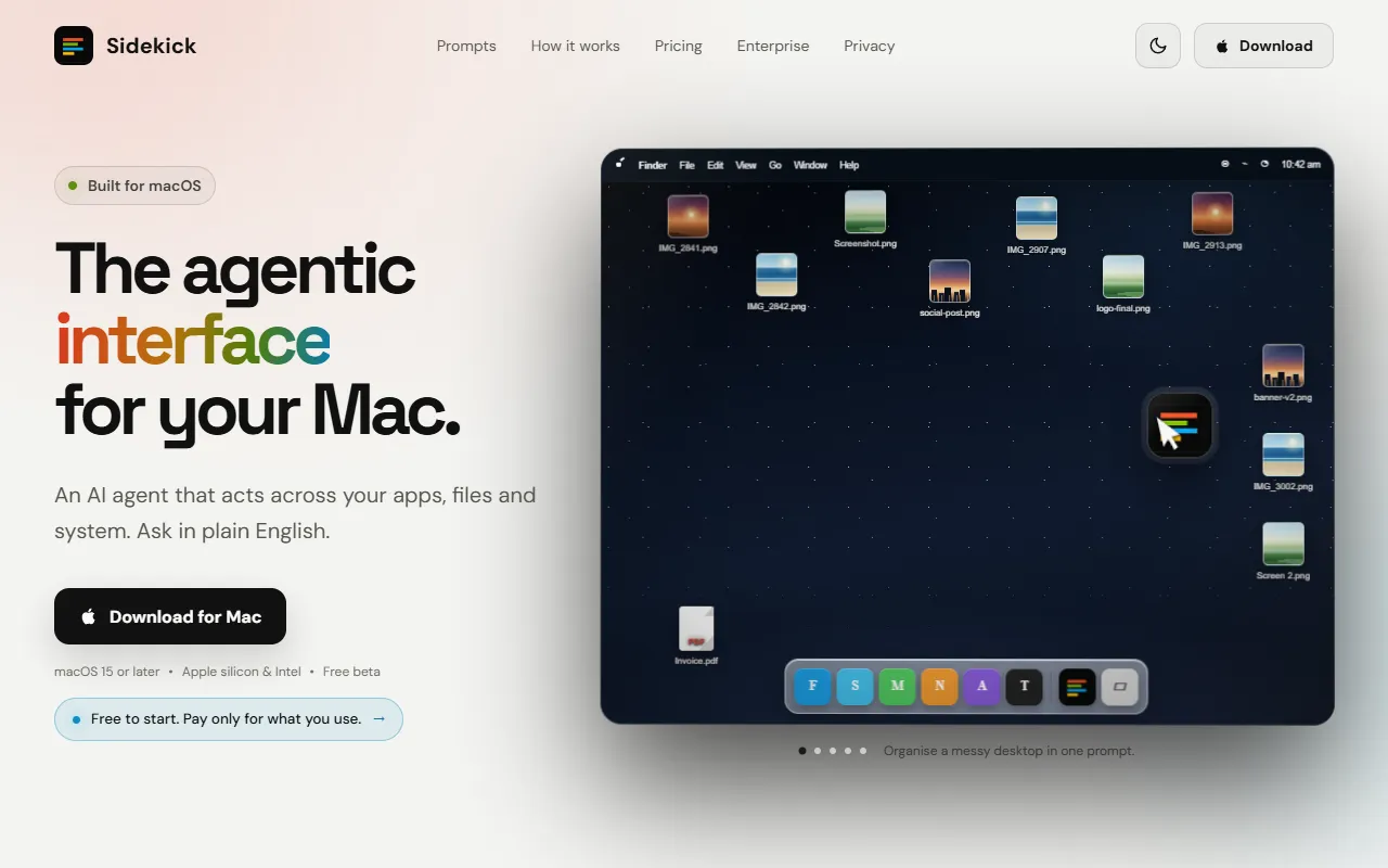 Sidekick™ website screenshot