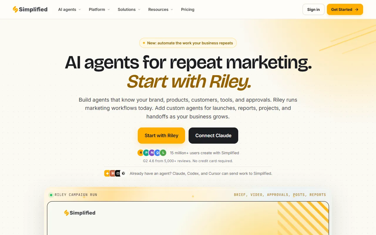 Simplified website screenshot