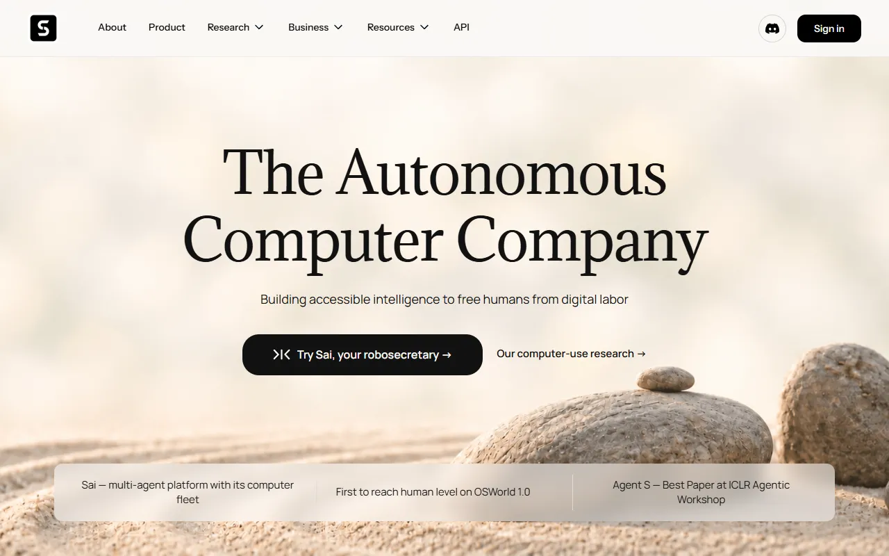 Simular website screenshot