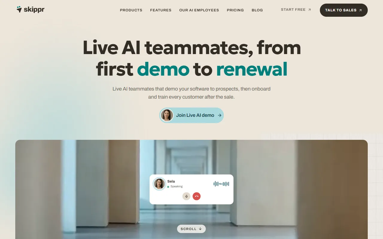 Skippr AI website screenshot