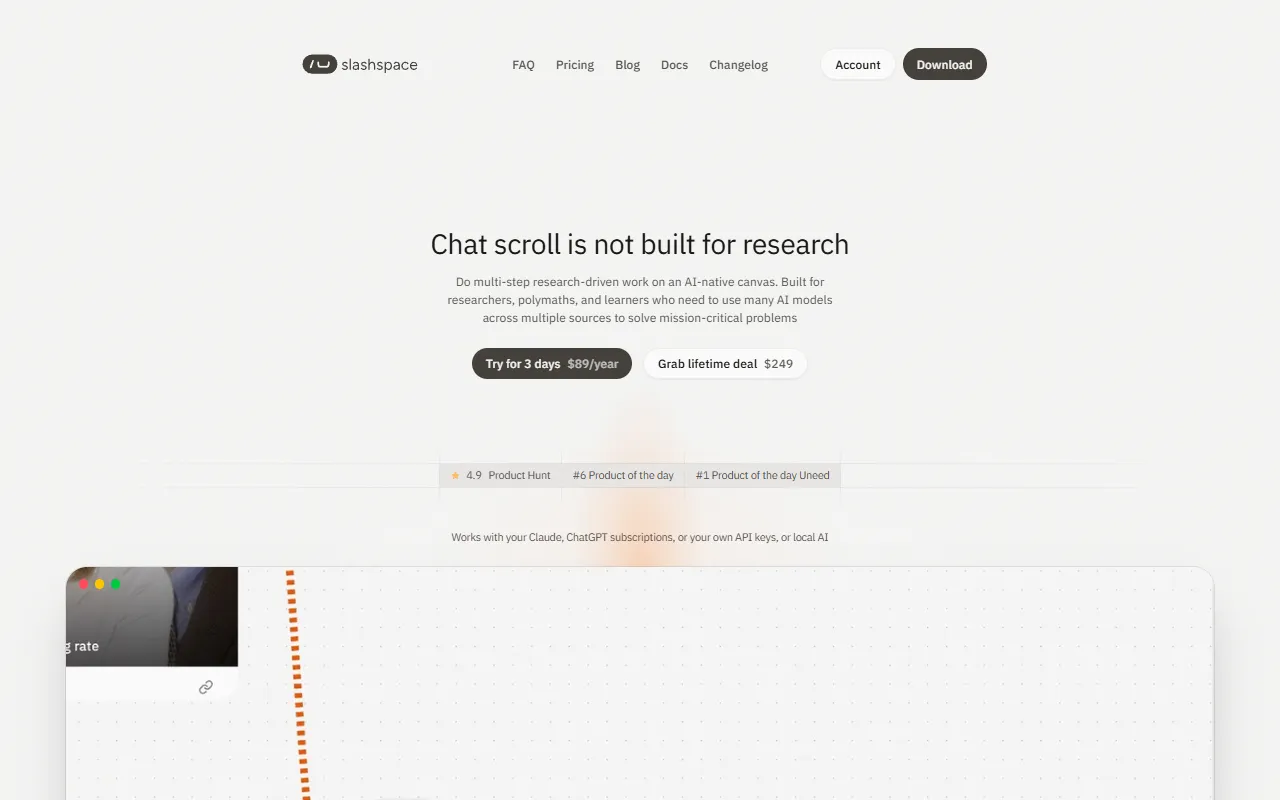 Slashspace AI website screenshot